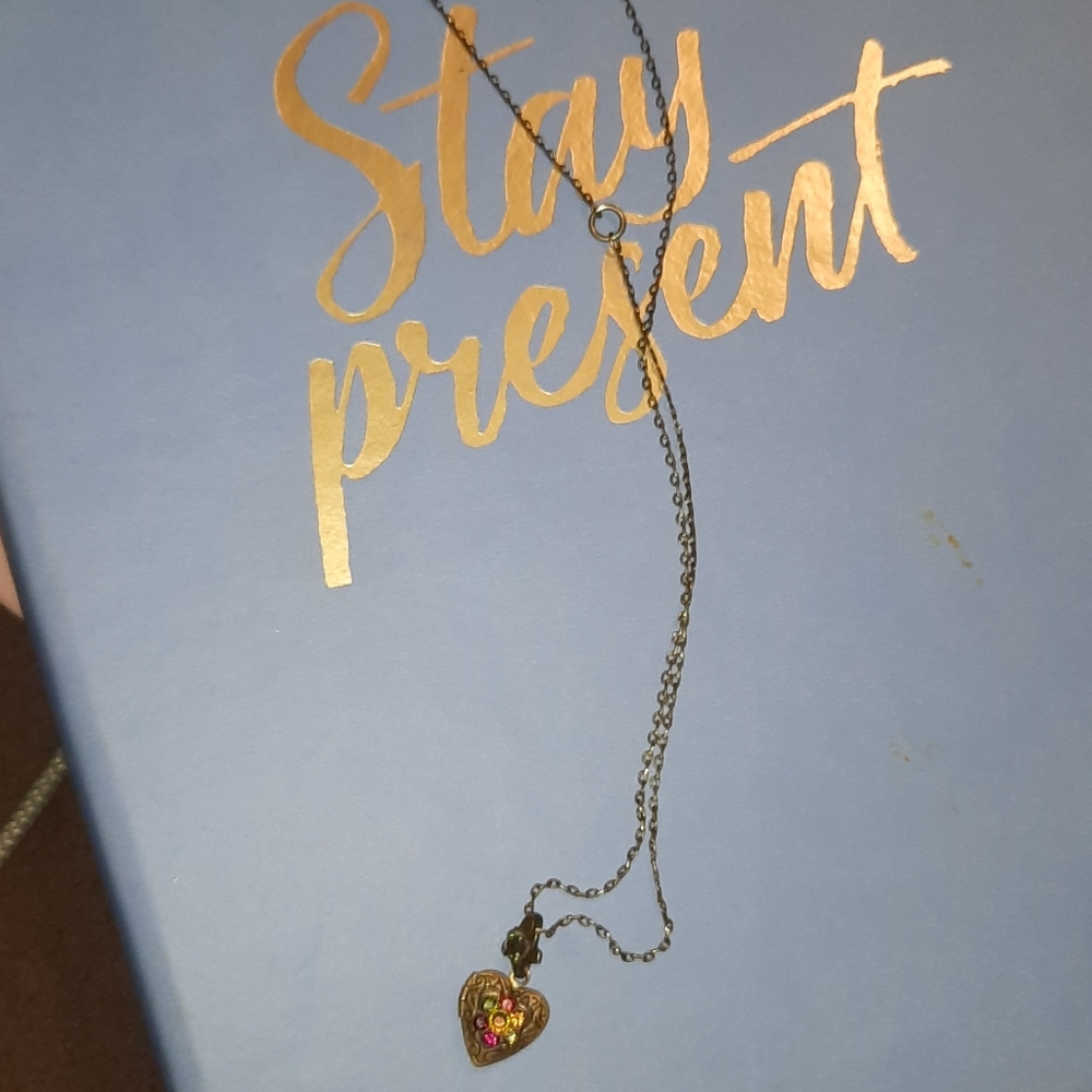 Micheal negrin heart locket pendant chain
